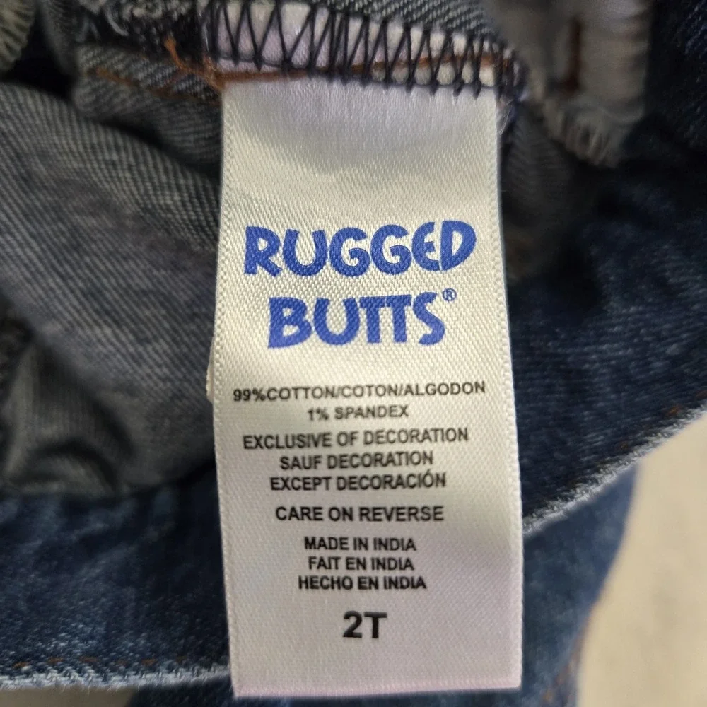 RuggedButts Denim Jacket Boys 2T Button Up Medium Wash Classic Toddler Trucker